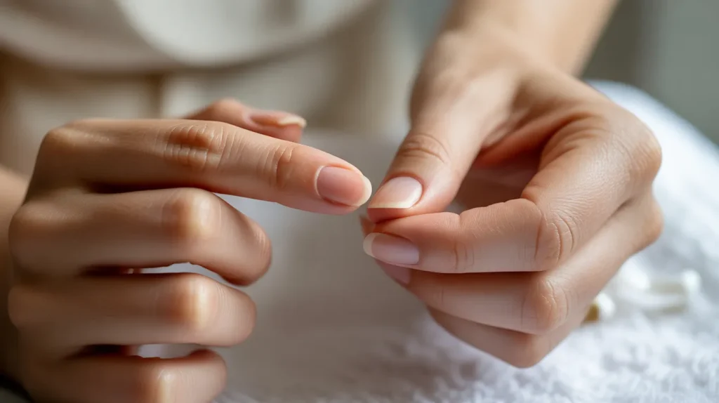 How to Actually Heal Thin Nails: The Subtle Steps That Work 2 a close up of healthy natural fingernail 5WmV pd6T5ObBbZIPZ8T g g0deLW99TbeXuYLv0YITAg