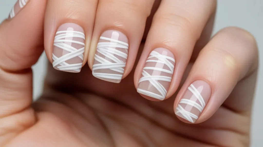 mummy wraps fine white lines over nude n KihHN8RGTRahKMunbtUQaQ NL6MauCWQV jry6HlZ g9w