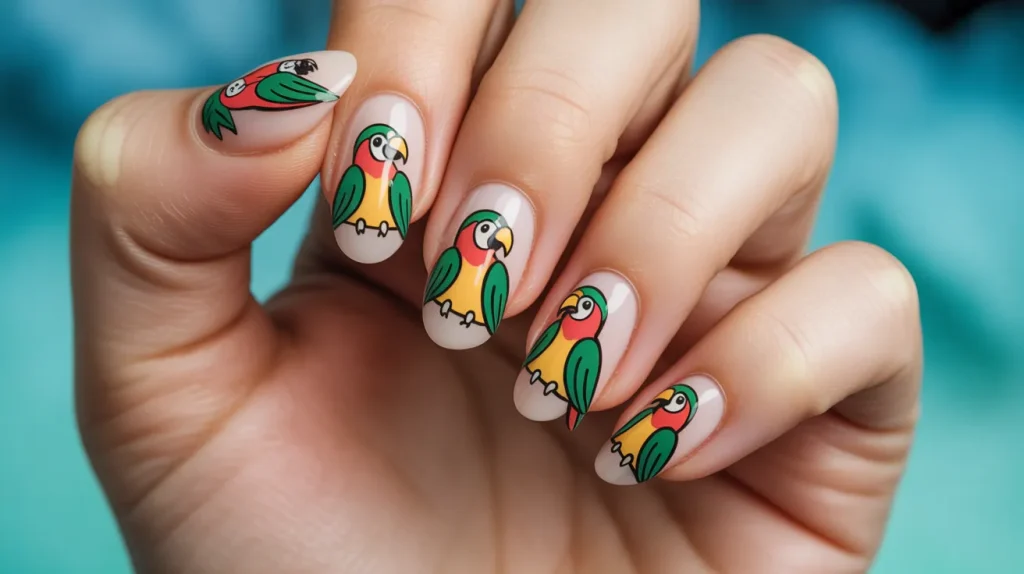pirate parrot art nails nude or white na ZIYMIS 7T32ftq5AzQ9fkg j8O91KtkSgGpYfexiDg9Xw