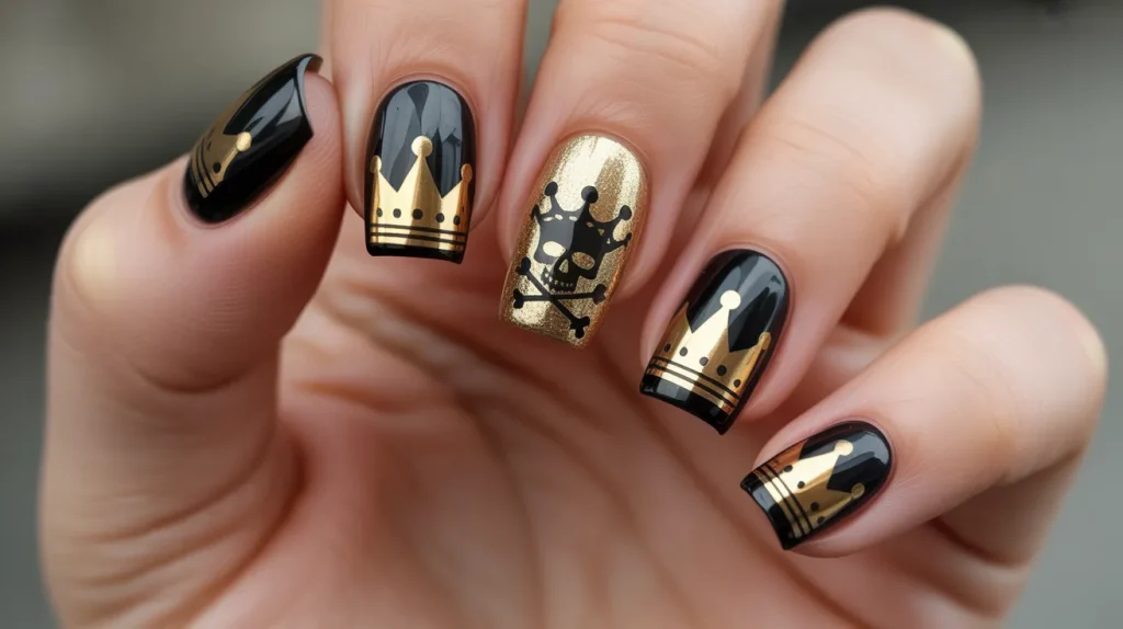 pirate queen gold nails black and gold n 2ffN S7lTdqiVmck6OPzGQ ZecerNnBTiucR3StKtiqfg